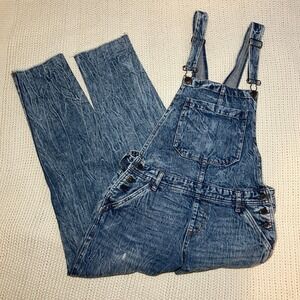 Aeropostale Distressed Blue Denim Front Bib Overalls‎ Size Medium Retro Y2K 90s